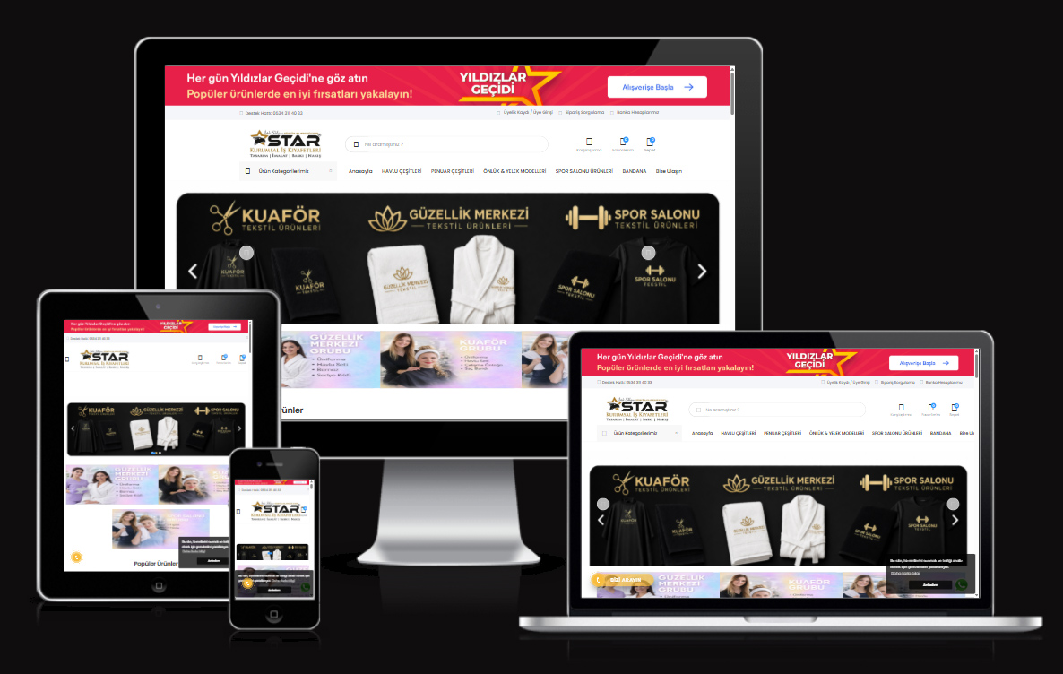 STAR KURUMSAL KUAFÖR GÜZELLİK SALONU TEKSTİL ÜRÜNLERİ